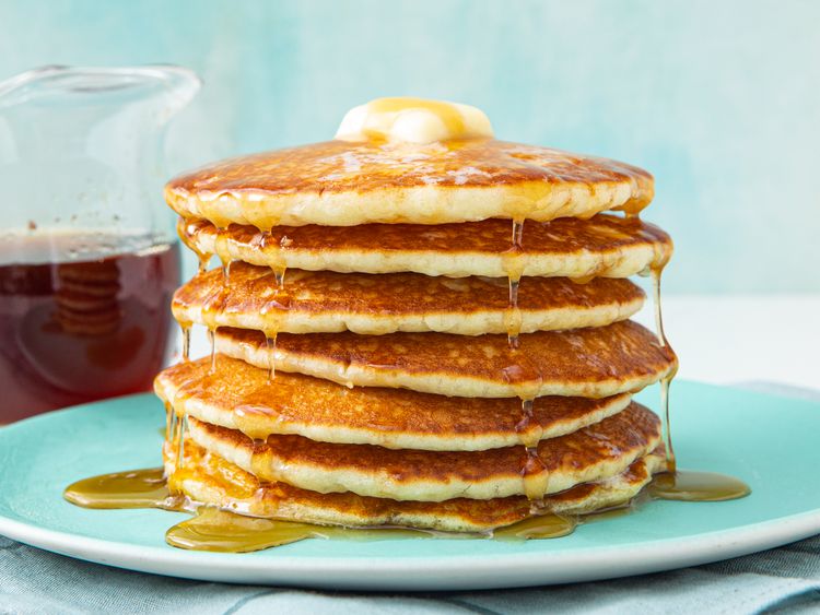 finished stack of pancakes